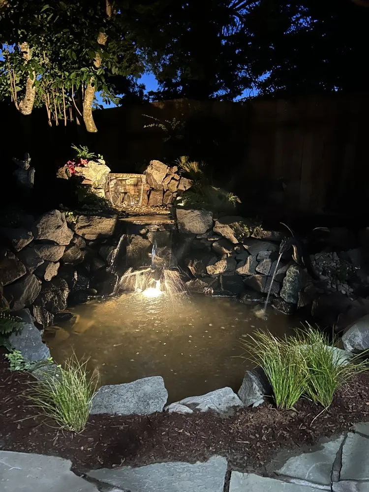 Professional landscape installation in Vancouver, WA by Affordable Ponds