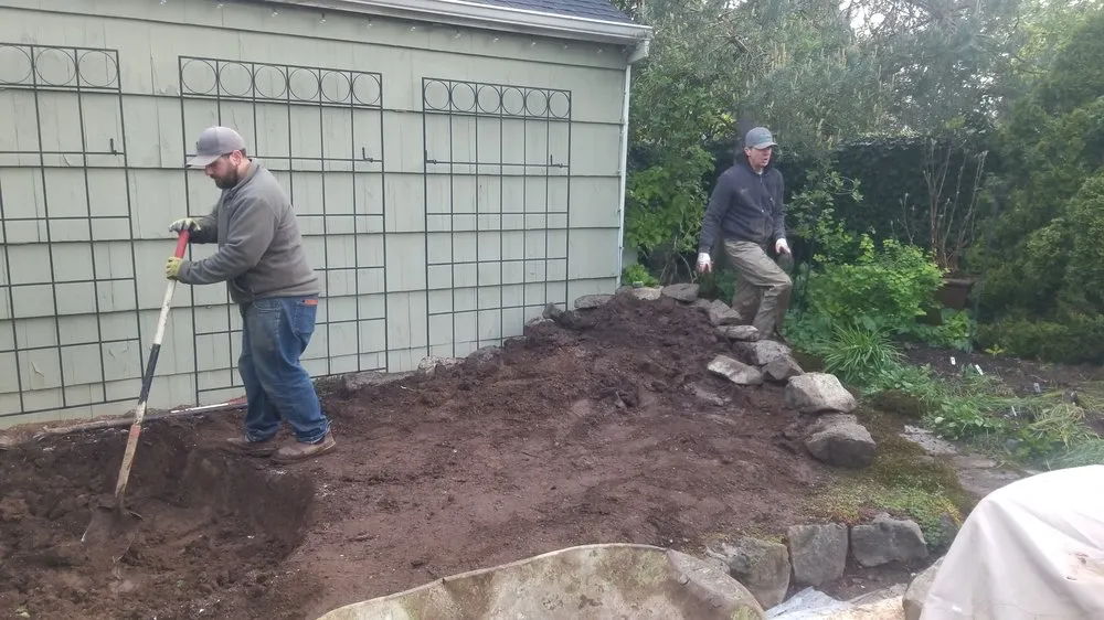 Local landscape installation in Vancouver, WA by Affordable Ponds