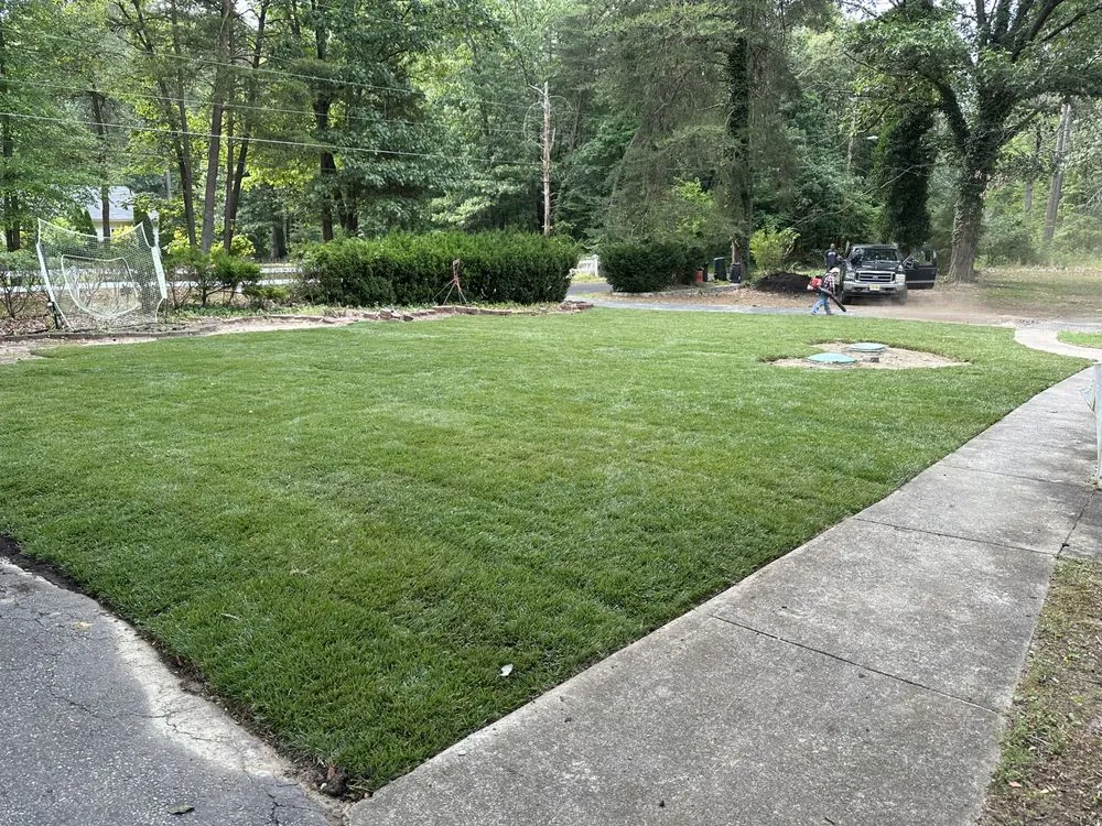 Custom landscape installation in West Deptford, NJ by Afines Landscaping