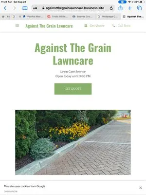 Against The Grain Lawn Care Logo