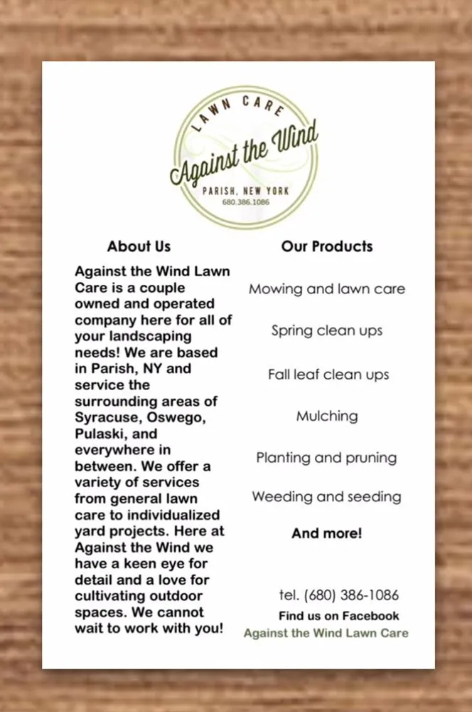 Trusted landscaping services with custom design in Parish, NY by Against the Wind Lawn Care