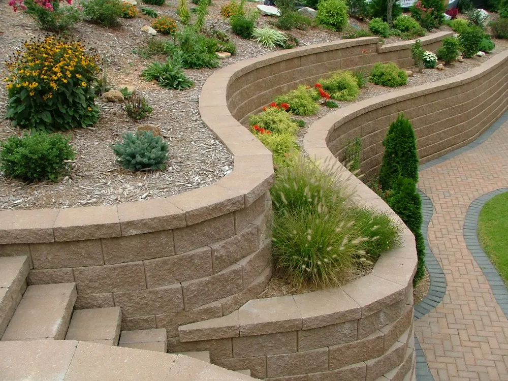 Custom residential landscaping for residential properties in St. Louis, MO by Agape Retaining Walls