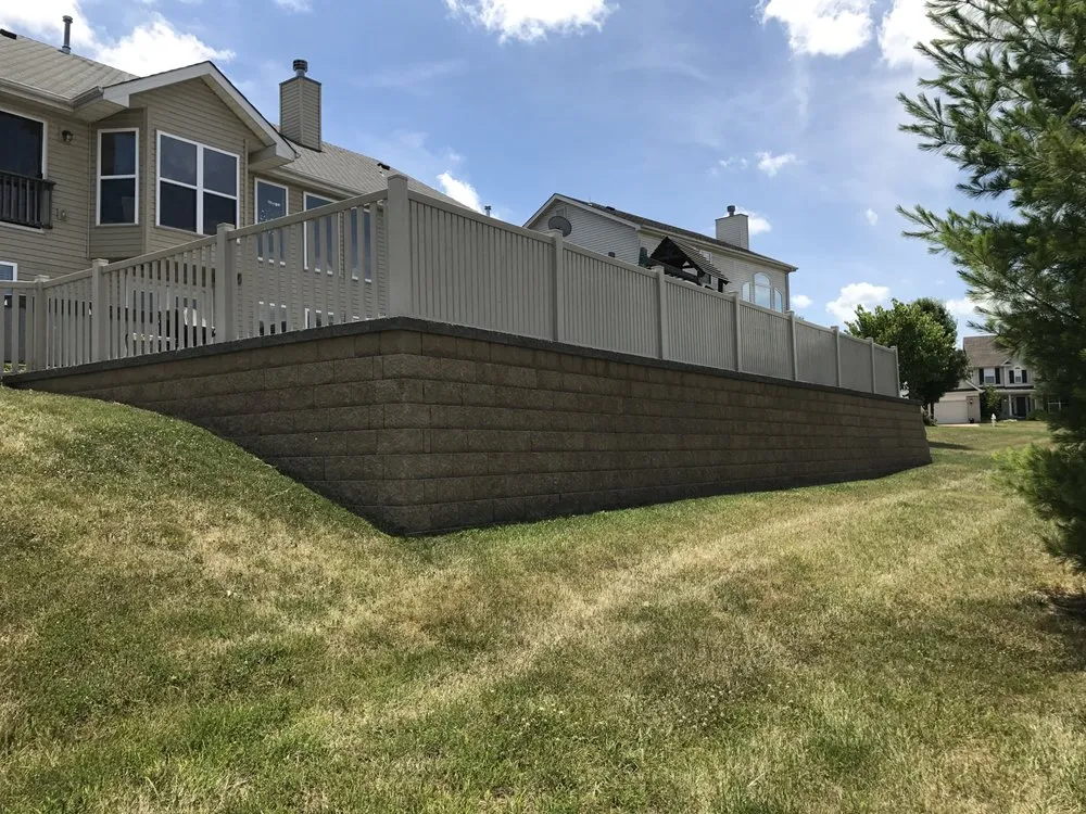 Professional landscape design for year-round maintenance in St. Louis, MO by Agape Retaining Walls