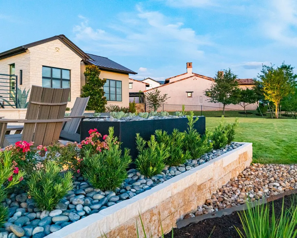 Affordable garden landscaping for year-round maintenance in Georgetown, TX by Agave LD