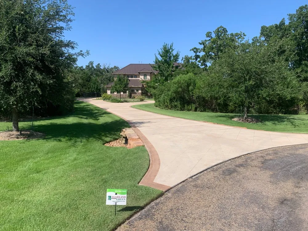 Custom outdoor landscaping for residential properties across College Station, TX - Aggieland Green