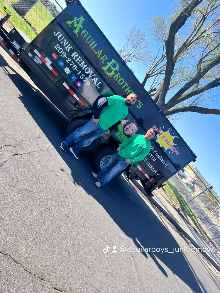 Professional garden landscaping in Manteca, CA by Aguilar Brothers Junk Removal