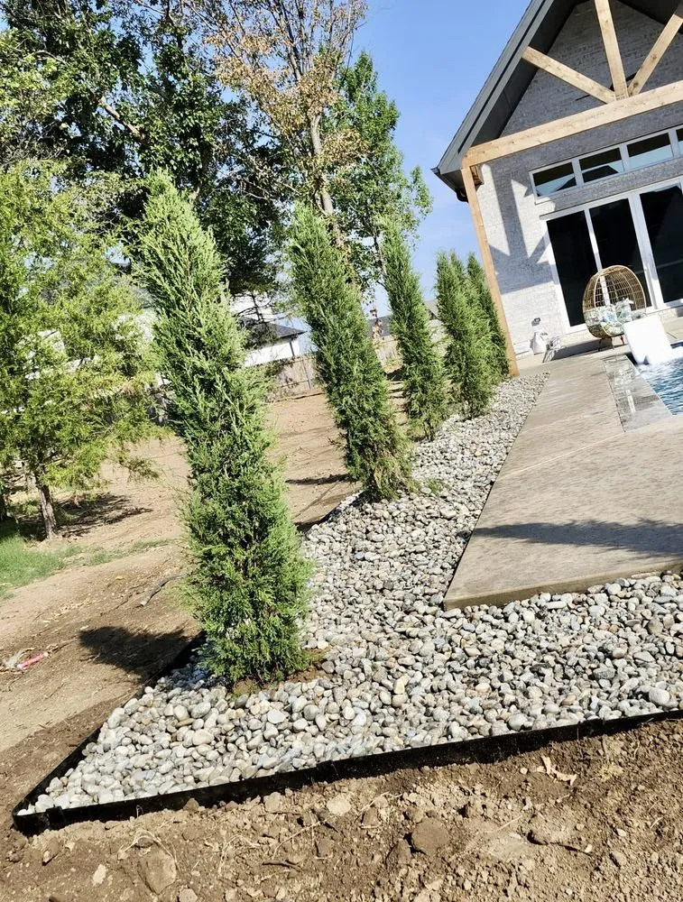 Local landscape installation for residential properties in Tulsa, OK by Aguilar Brothers Lawn & Landscape