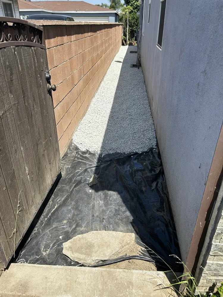 Custom landscape installation in Bell Gardens, CA by Aguilar Landscaping