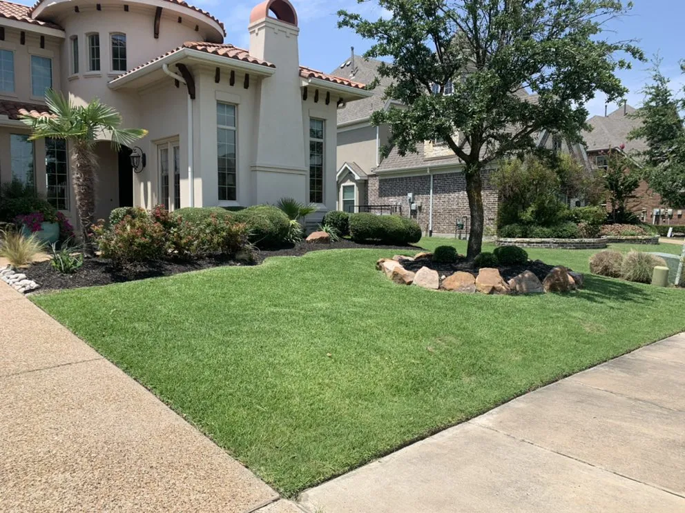 Custom lawn care service for outdoor upgrades across Lake Dallas, TX - Aguilar Landscaping