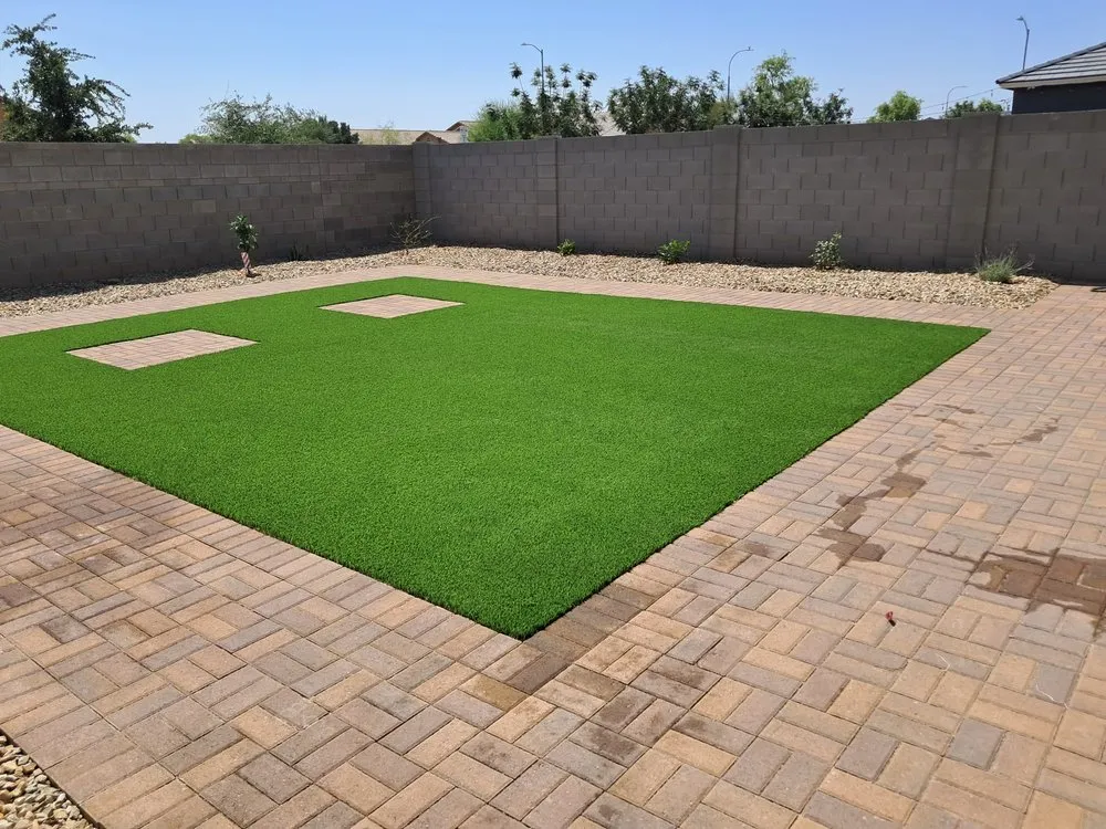 Professional yard maintenance in Phoenix, AZ by Aguilar Pavmore
