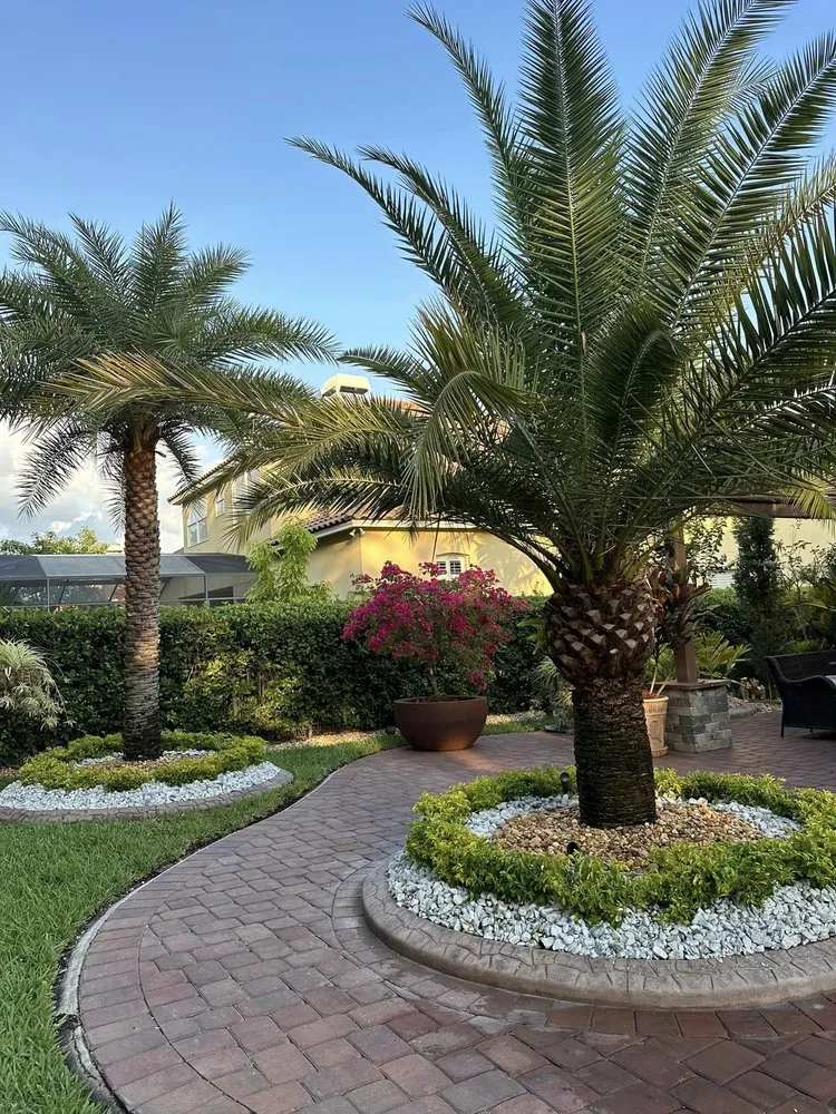 Custom residential landscaping for year-round maintenance in Ocoee, FL by Aguilar's Landscaping