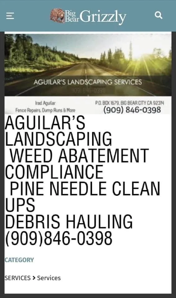 Top-rated outdoor landscaping in Big Bear, CA by Aguilar’s Landscaping Services