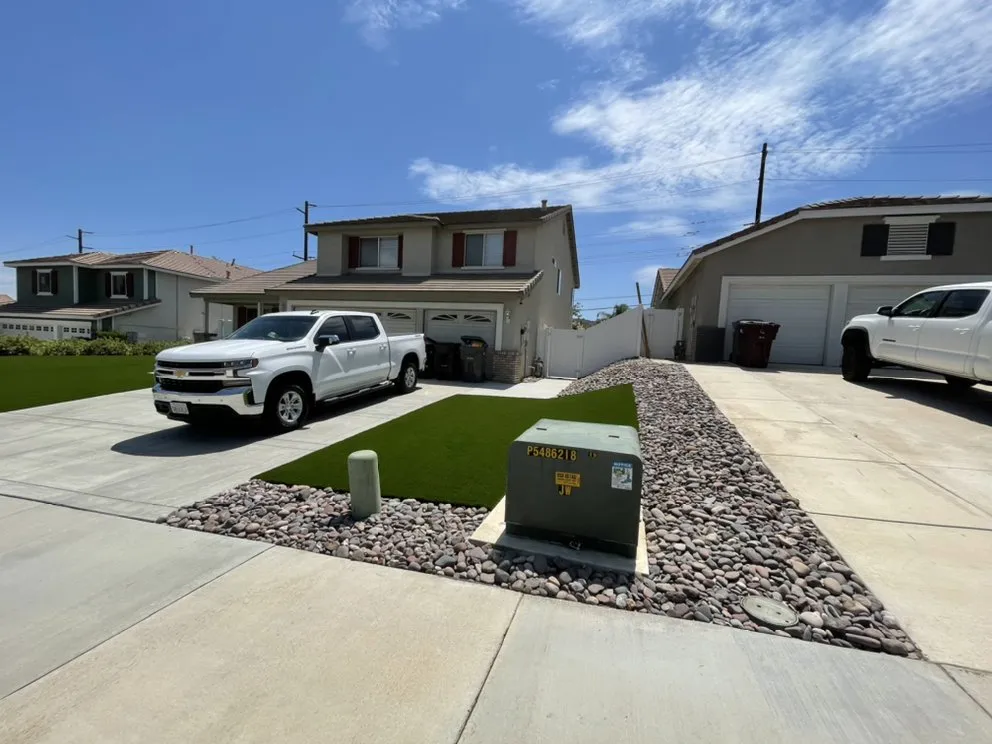 Professional yard maintenance with custom design in Moreno Valley, CA by Aidan Jade Landscaping