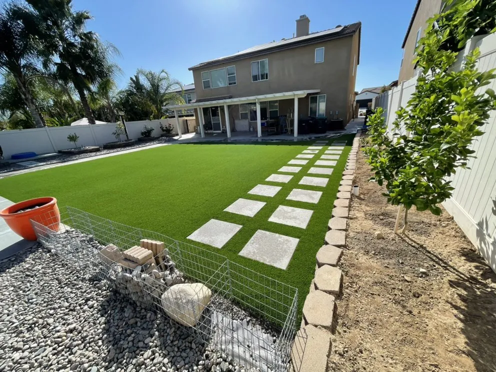 Custom outdoor landscaping in Moreno Valley, CA by Aidan Jade Landscaping