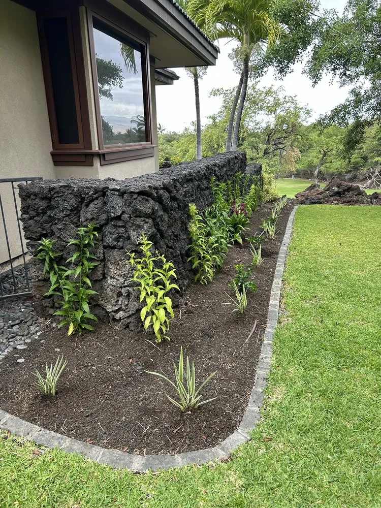 Reliable lawn mowing service with custom design in Puako, HI by Aina Terra Permascapes