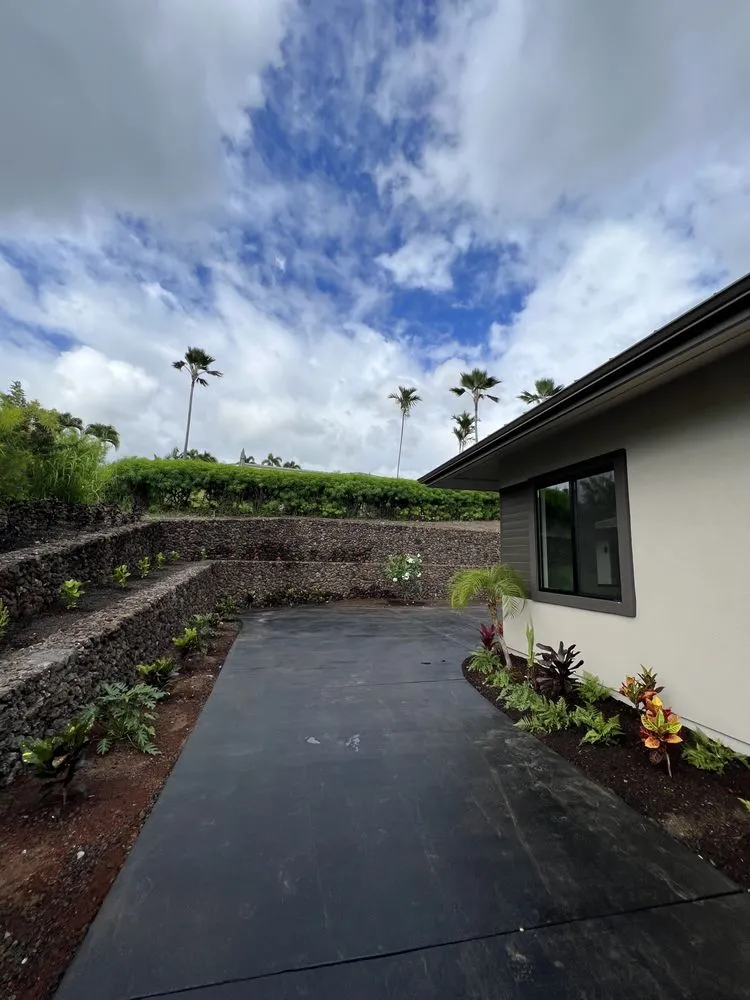 Trusted lawn mowing service with custom design across Puako, HI - Aina Terra Permascapes