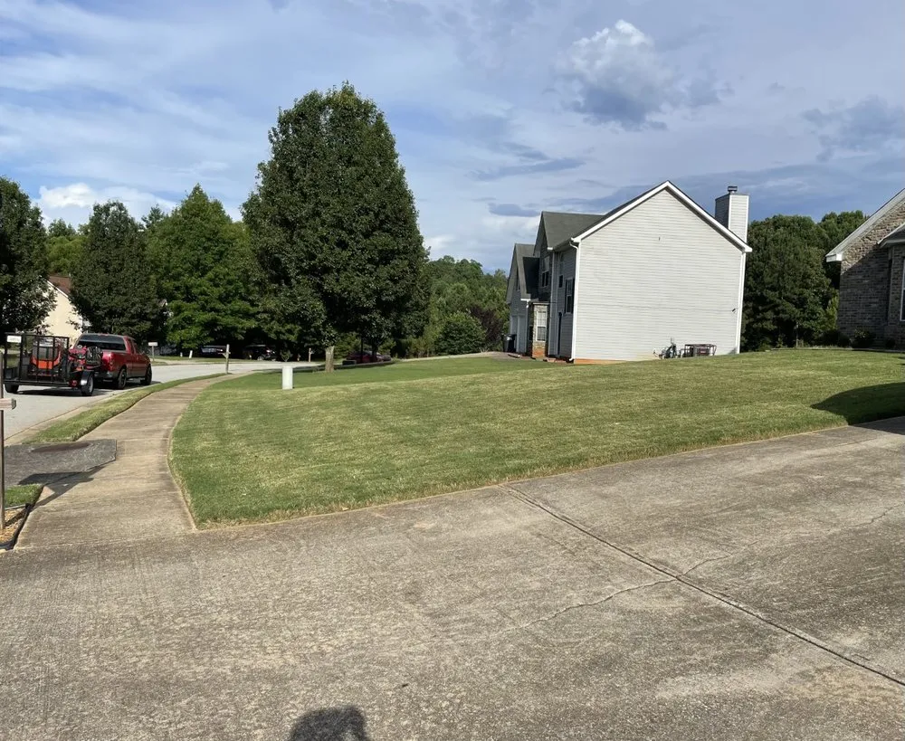 Custom landscape installation in Conyers, GA by A&J Clean Cut Lawn Care