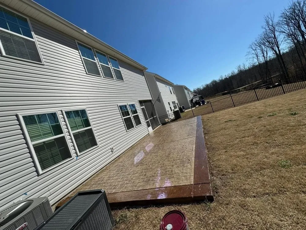 Custom landscaping services for residential properties in Elkridge, MD by AJ Concrete Contractor