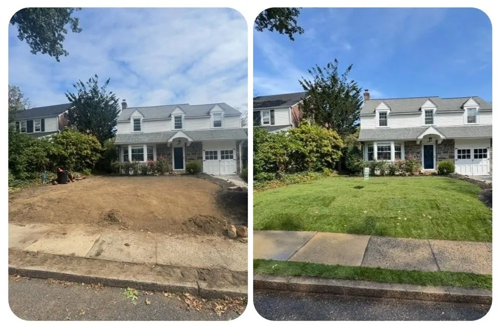 Custom outdoor landscaping with custom design in Havertown, PA by A&J Landscape and Turf Services