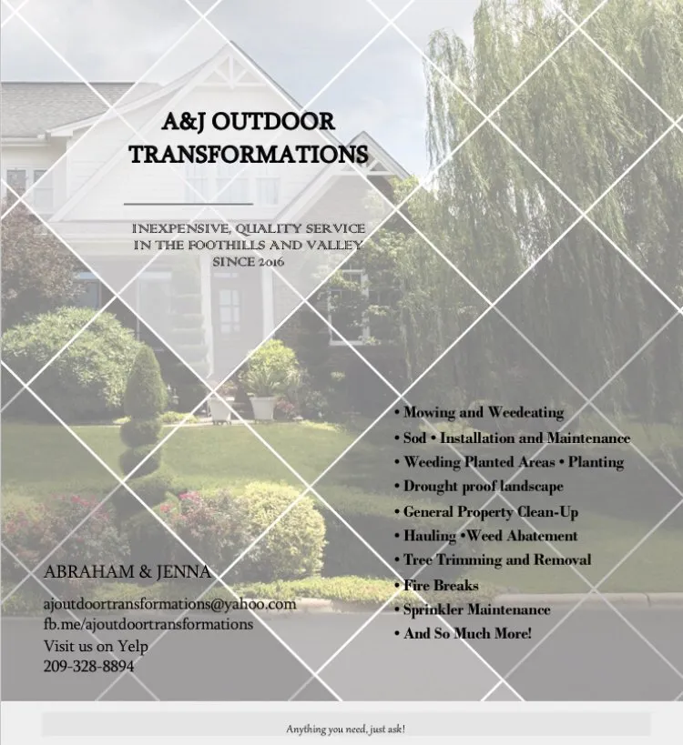 Professional yard cleanup service in Ione, CA - A&J Outdoor Transformations