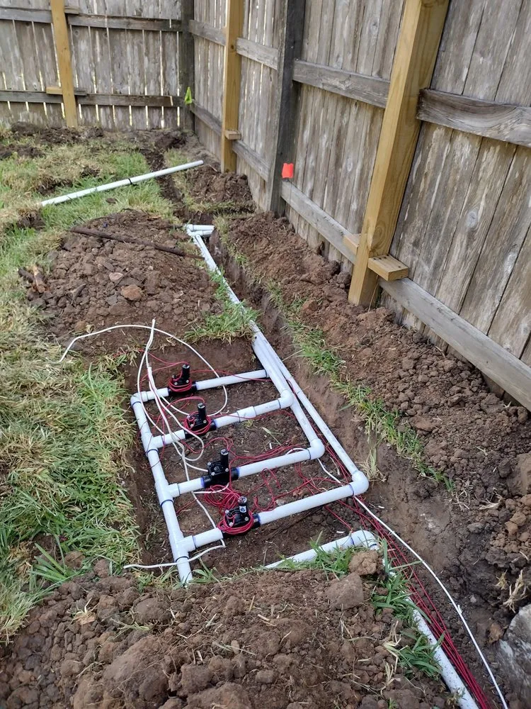Professional landscape installation in Houston, TX by AJ Rain Sprinkler
