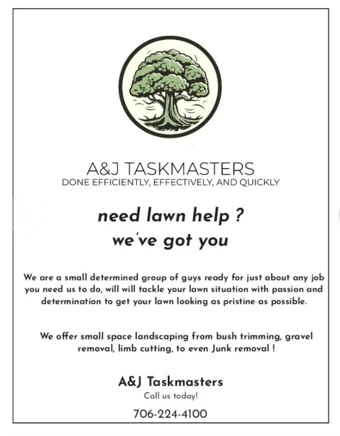 Affordable lawn care service in Union Point, GA by A&J Taskmasters