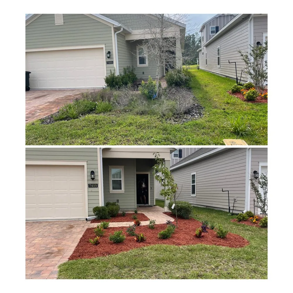 Custom lawn mowing service with custom design in Jacksonville, FL by Ajax Lawn And Handyman Service