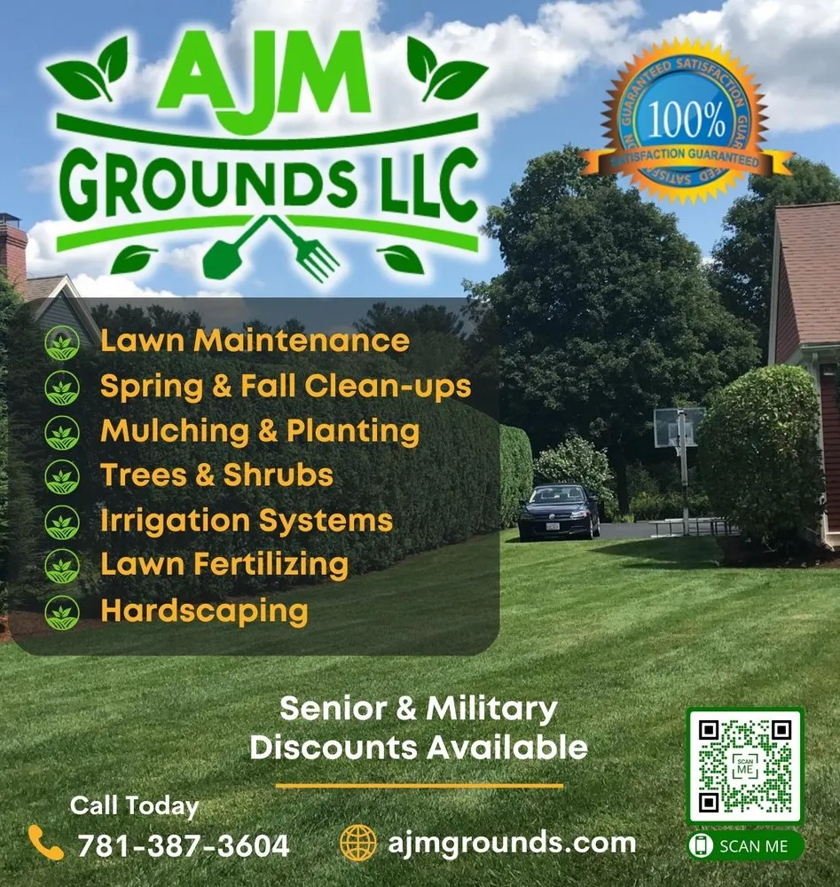 Custom landscaping services near you in Woburn, MA by AJM Grounds