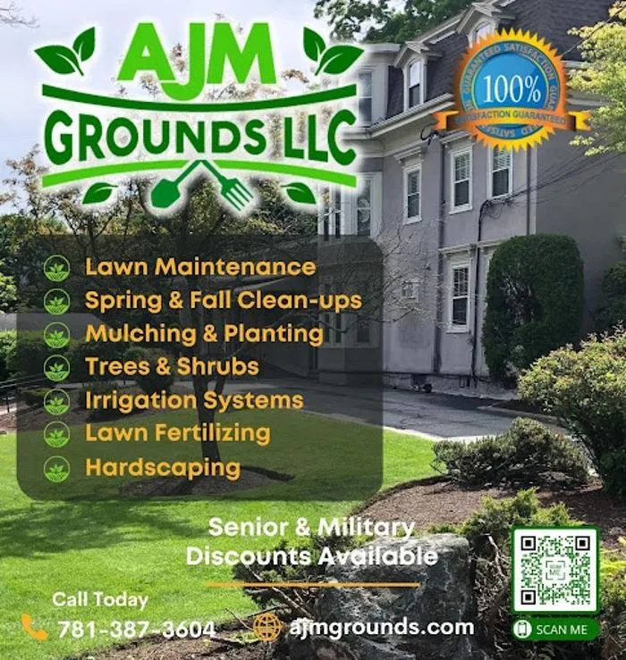 Local lawn care service with custom design in Woburn, MA by AJM Grounds