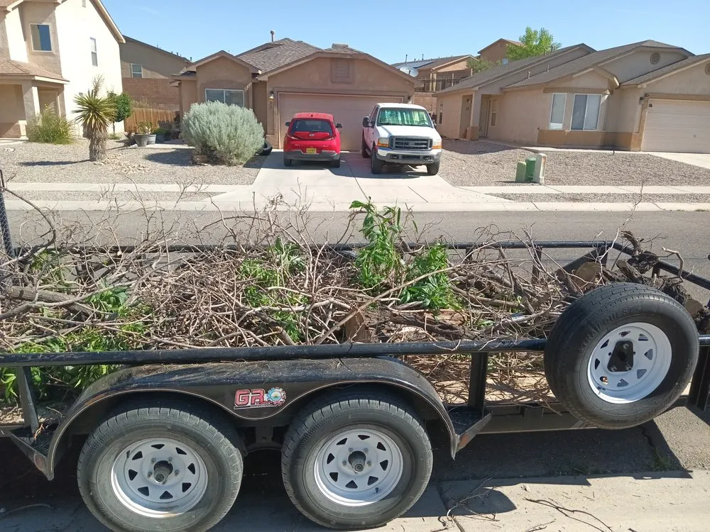 Local yard cleanup service with custom design in Los Lunas, NM by AJR Landscape & Sprinklers