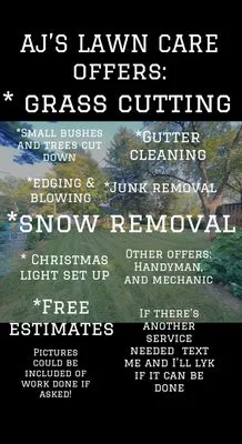AJ’s lawn care Logo