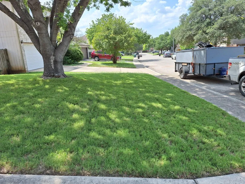 Custom yard cleanup service with custom design in San Antonio, TX by AJ's X-terior WorkZ