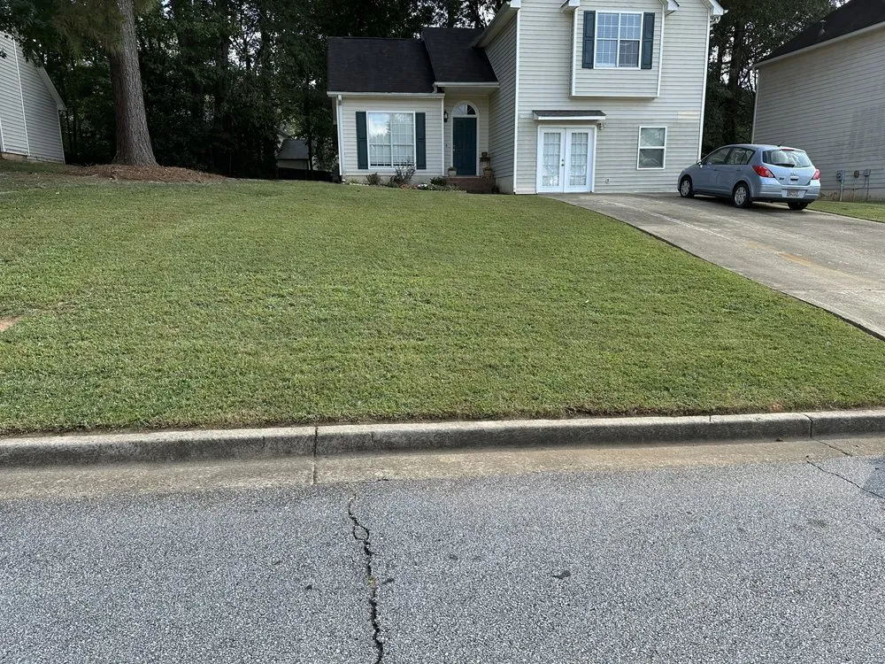Custom landscape installation in Jonesboro, GA by AK Lawn & Commercial Cleaning