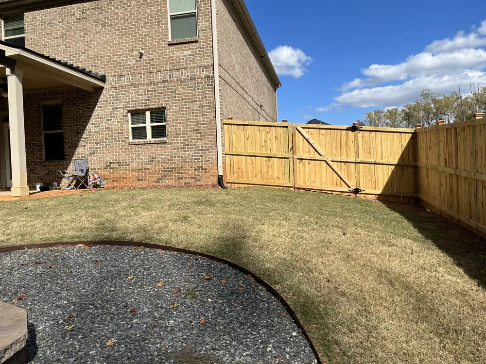 Custom landscape installation in Jonesboro, GA by AK Lawn & Commercial Cleaning