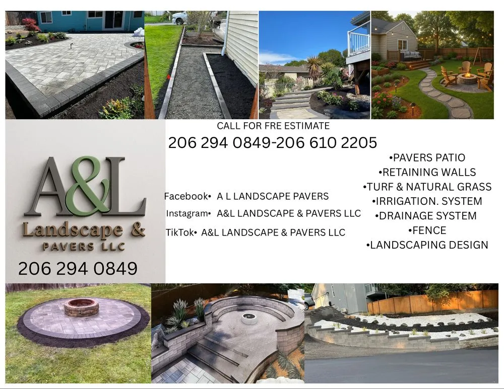 Professional outdoor landscaping in Tacoma, WA by A&L Lanscape & Pavers