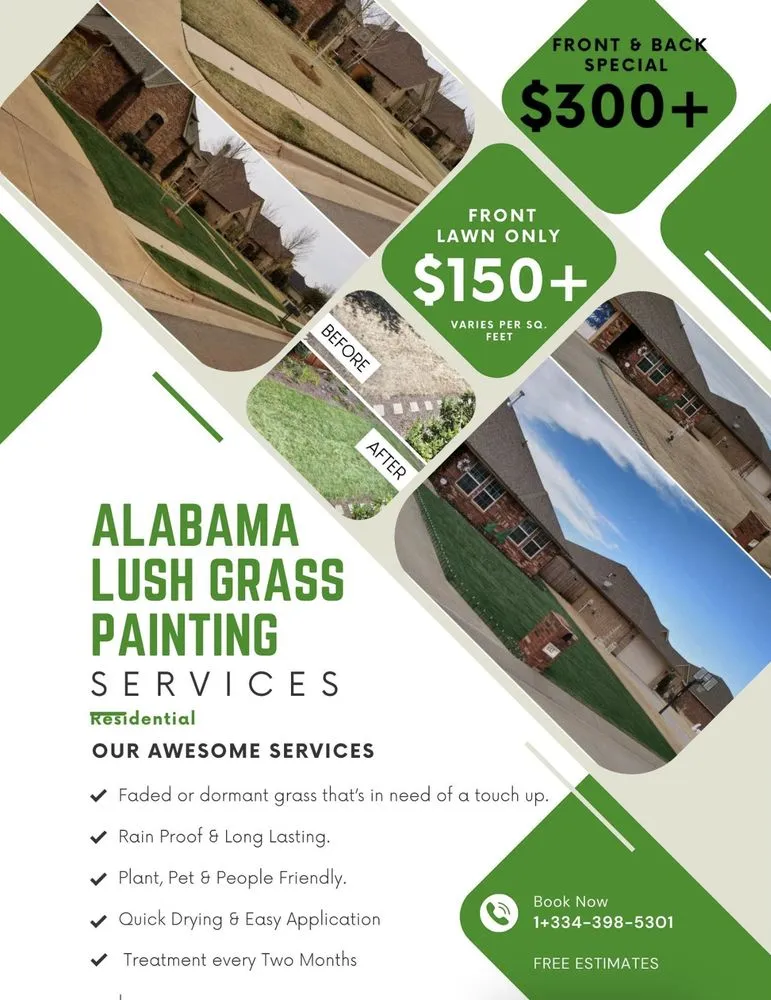 Top-rated yard cleanup service experts serving Montgomery, AL - Alabama Lush Grass Painting