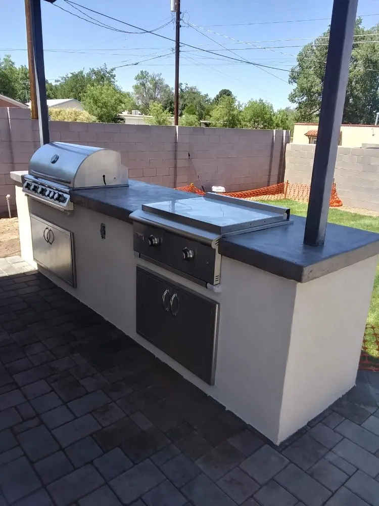 Custom landscape design for year-round maintenance in Albuquerque, NM by Alberto's Landscaping