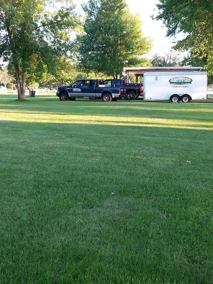 Custom landscape installation for year-round maintenance in Alsip, IL by Alberts & Sons