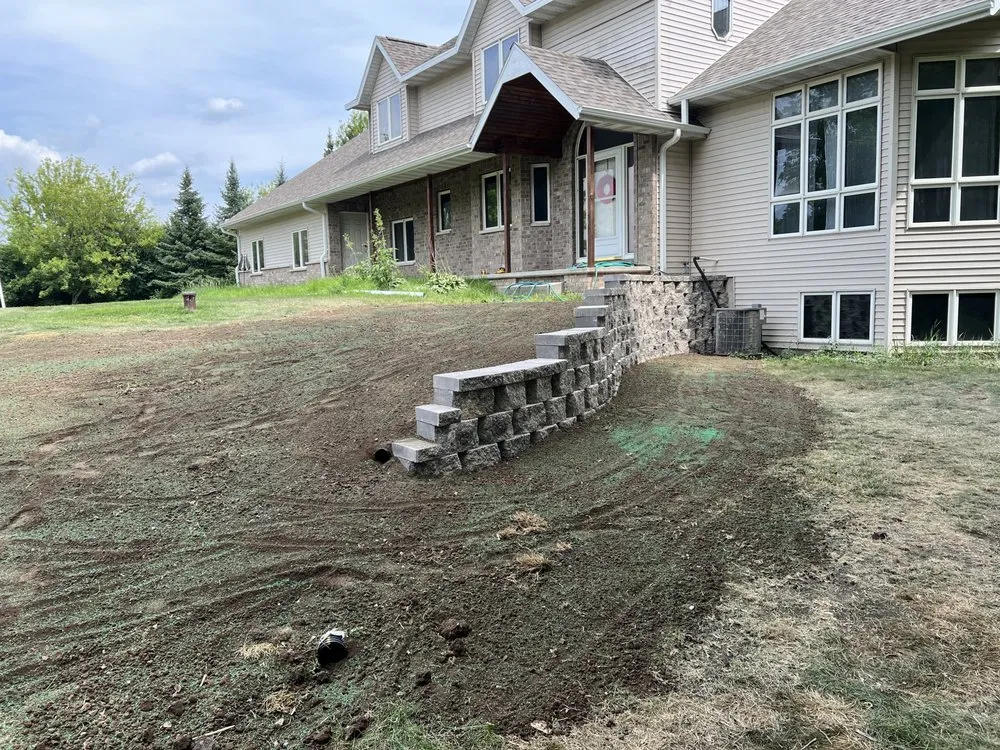 Custom landscape installation in Oshkosh, WI by Albright Custom Services