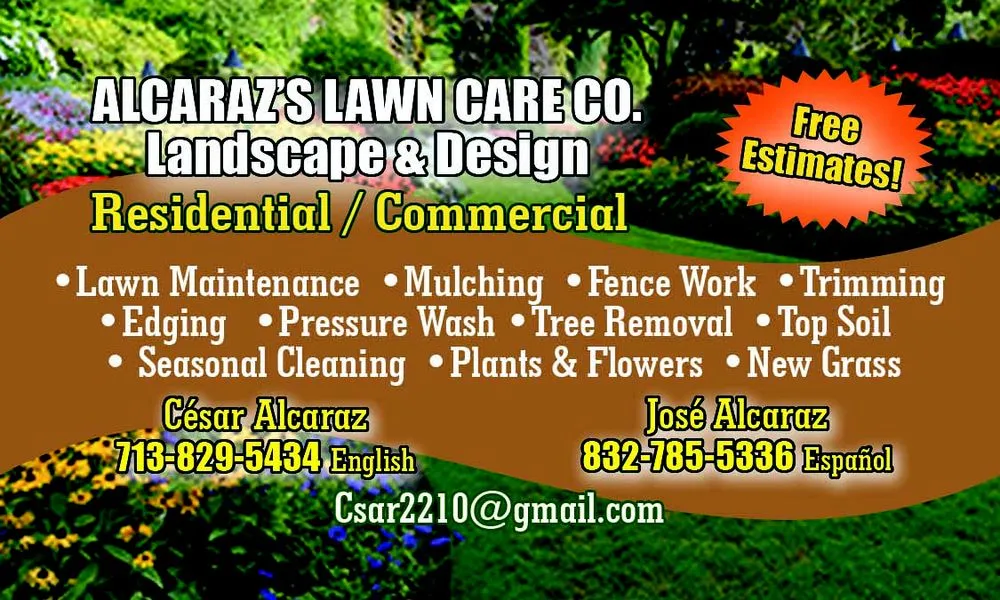 Professional garden landscaping experts serving Houston, TX - Alcaraz's Lawn Care