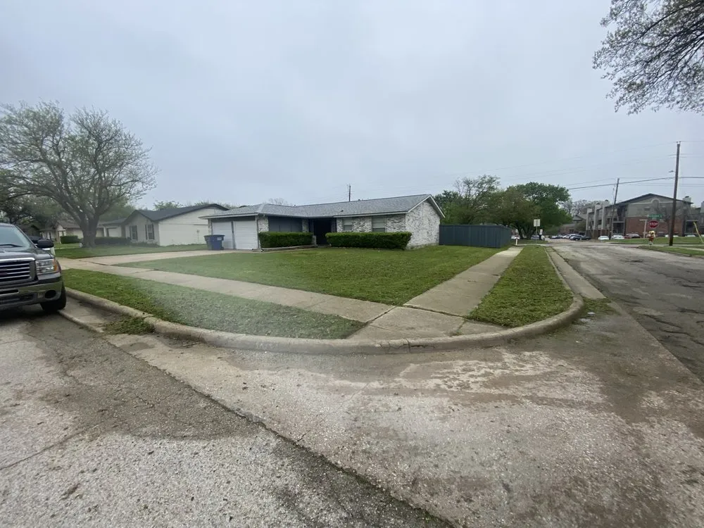 Top-rated residential landscaping with custom design across Lancaster, TX - Alex mowing