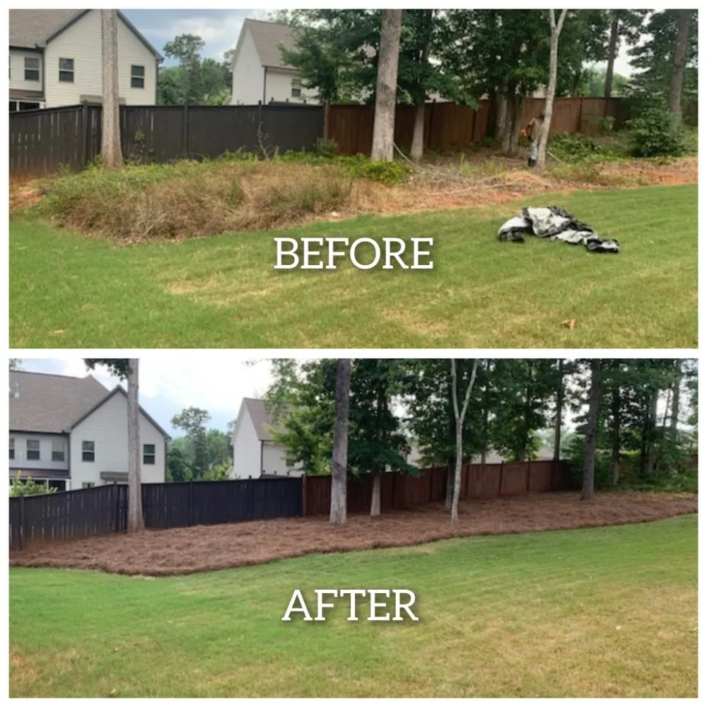 Professional yard cleanup service with custom design in Dacula, GA by Alexander Group