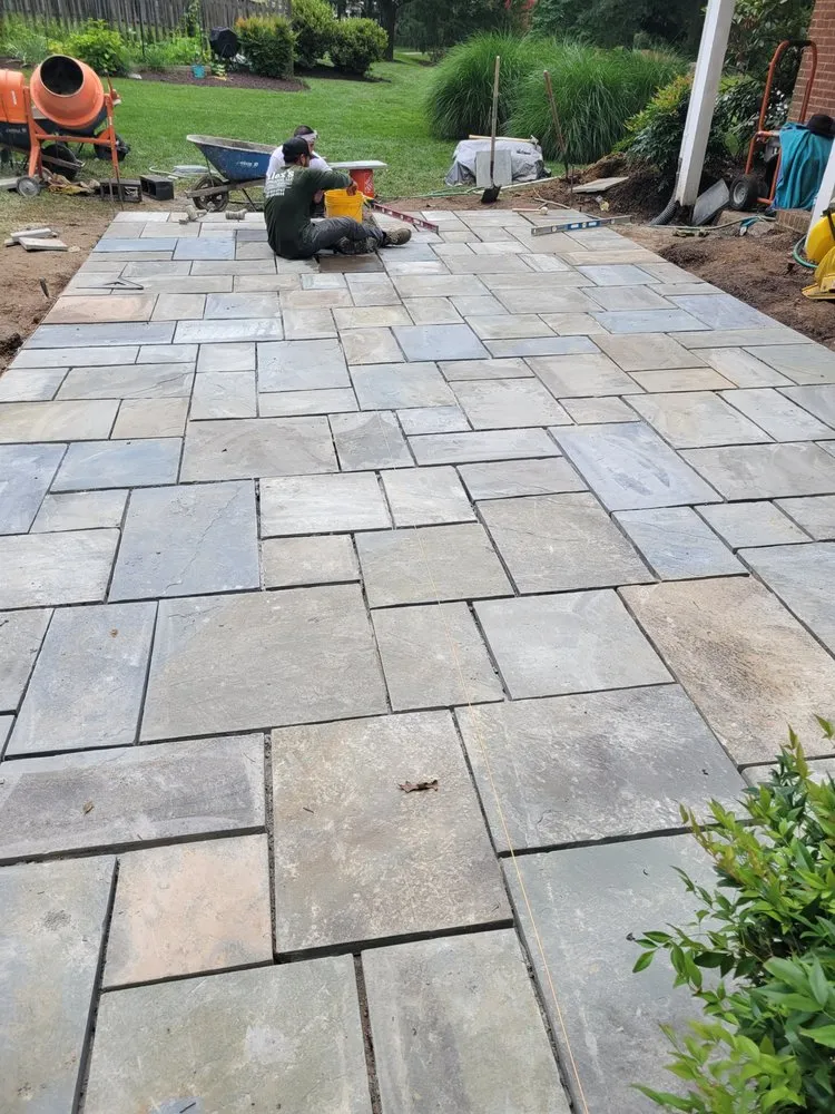 Professional outdoor landscaping in Falls Church, VA by Alex's landscaping