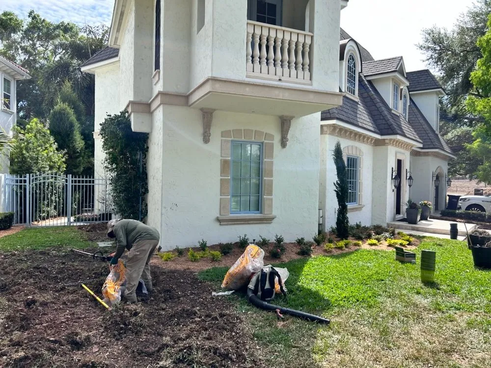 Local outdoor landscaping for residential properties in Tampa, FL by Alfonso's lawn and landscaping