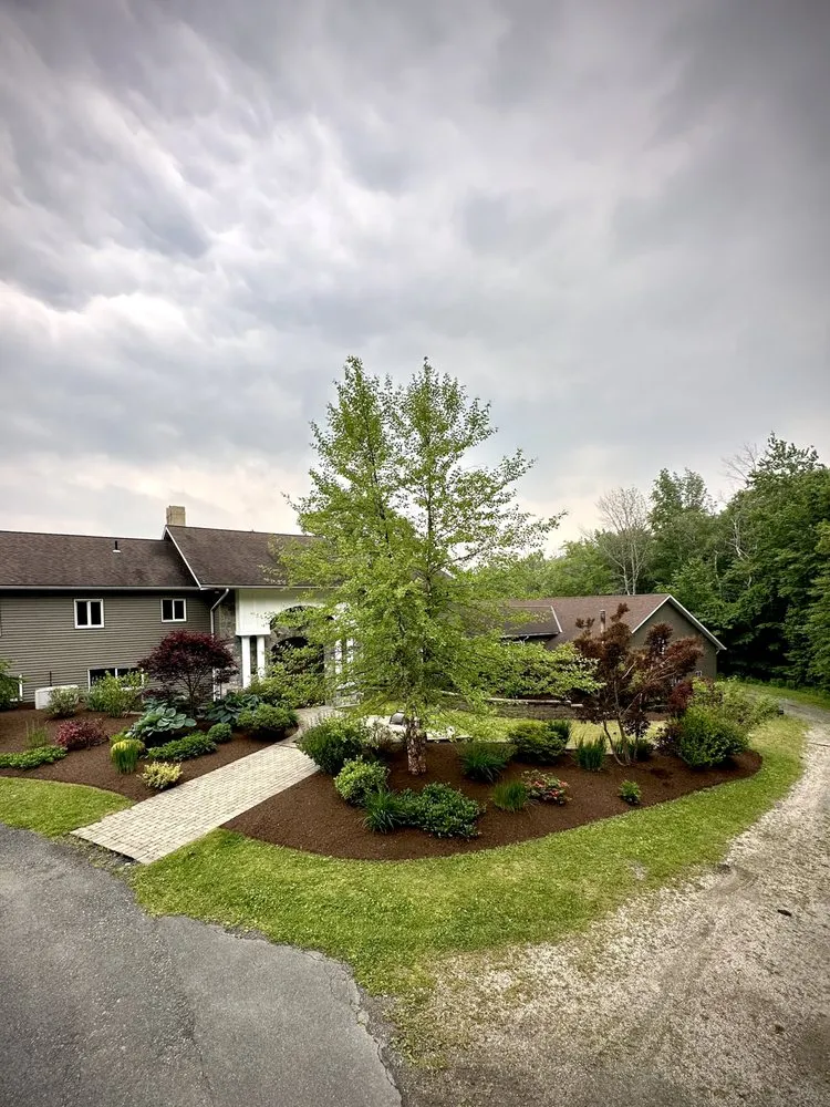 Custom outdoor landscaping for year-round maintenance in Pittsfield, MA by Aligned Design Landscaping