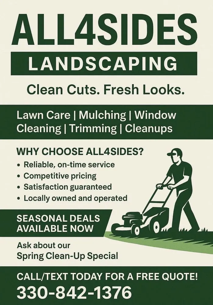 Professional outdoor landscaping in Streetsboro, OH by All 4 Sides