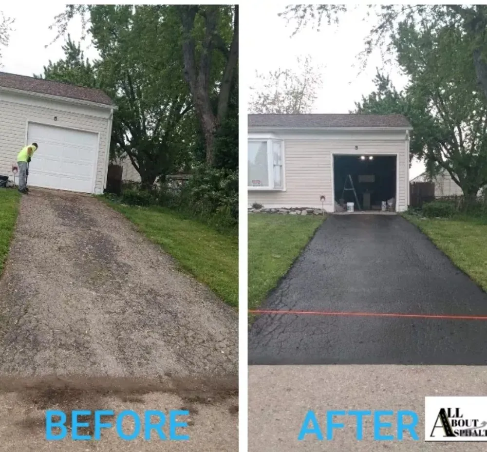 Professional garden landscaping with custom design in Columbus, OH by All About Asphalt & Concrete