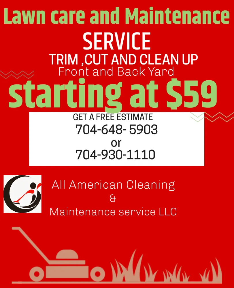 Custom lawn mowing service experts serving Gastonia, NC - All American Cleaning and Maintenance Service