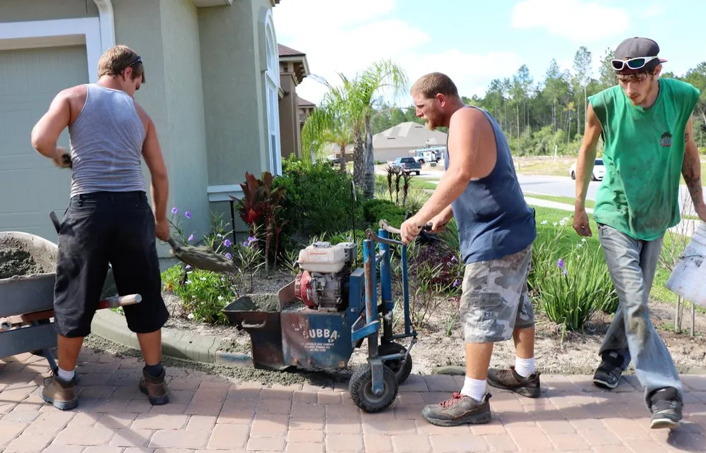 Custom yard cleanup service in St. Augustine, FL by All American Curbing