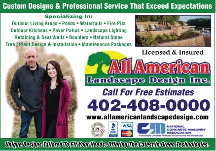Expert outdoor landscaping in Omaha, NE - All American Landscape Design